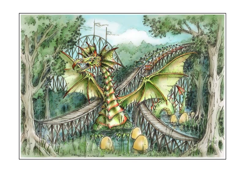 HQ George And The Dragon Roller Coaster Wallpapers | File 130.38Kb