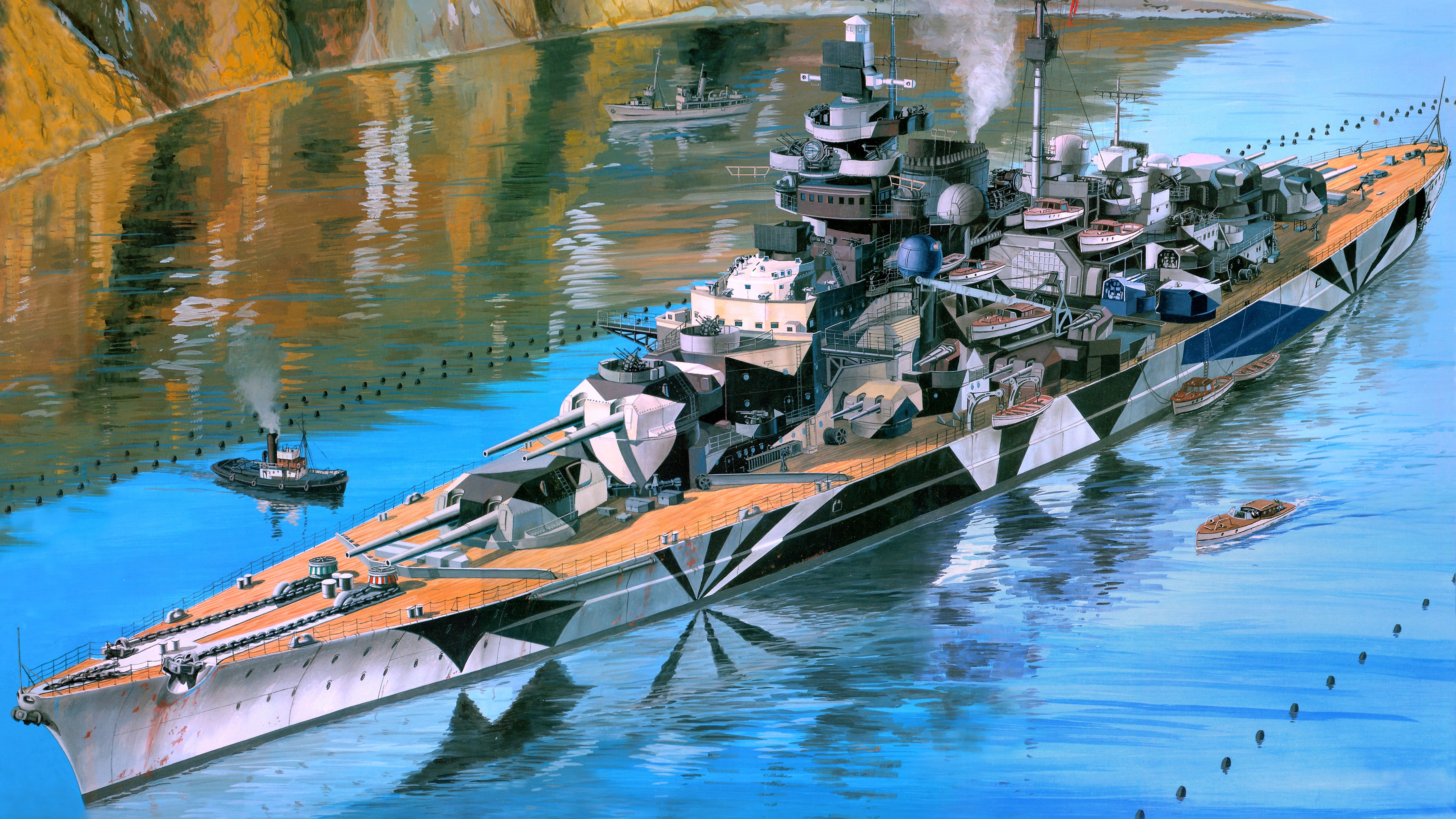 Images of German Battleship Tirpitz | 7850x4415