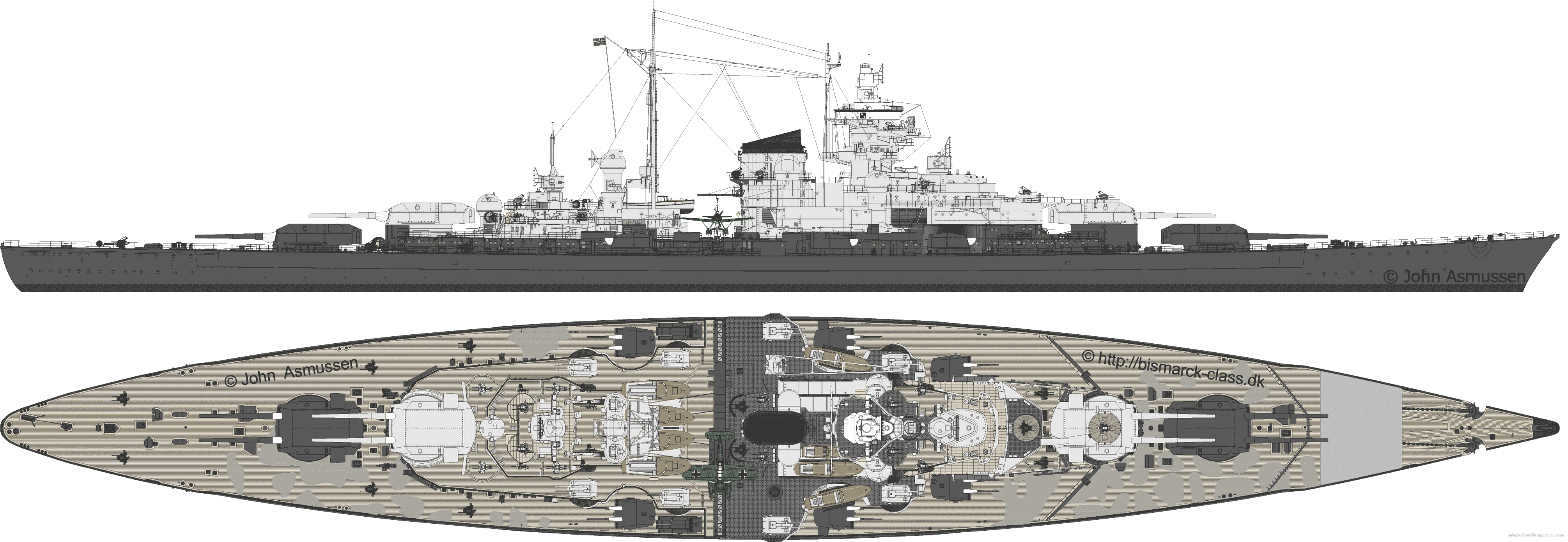 High Resolution Wallpaper | German Battleship Tirpitz 4021x1391 px
