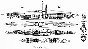 German Type VII Submarine Backgrounds, Compatible - PC, Mobile, Gadgets| 300x168 px