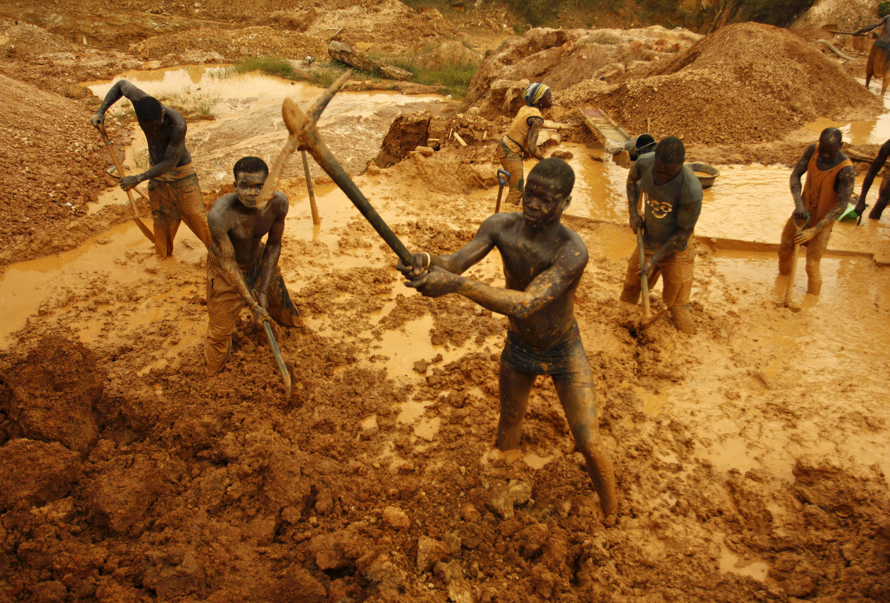 Ghana Gold Mines Pics, Man Made Collection
