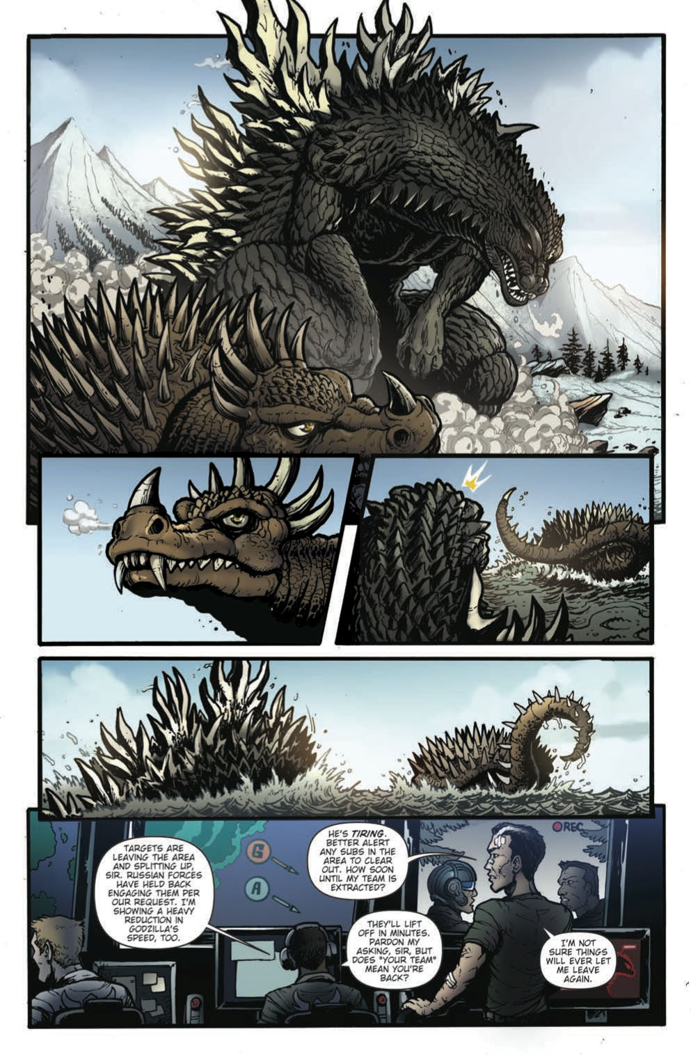 HD Quality Wallpaper | Collection: Comics, 993x1528 Godzilla: Rulers Of Earth