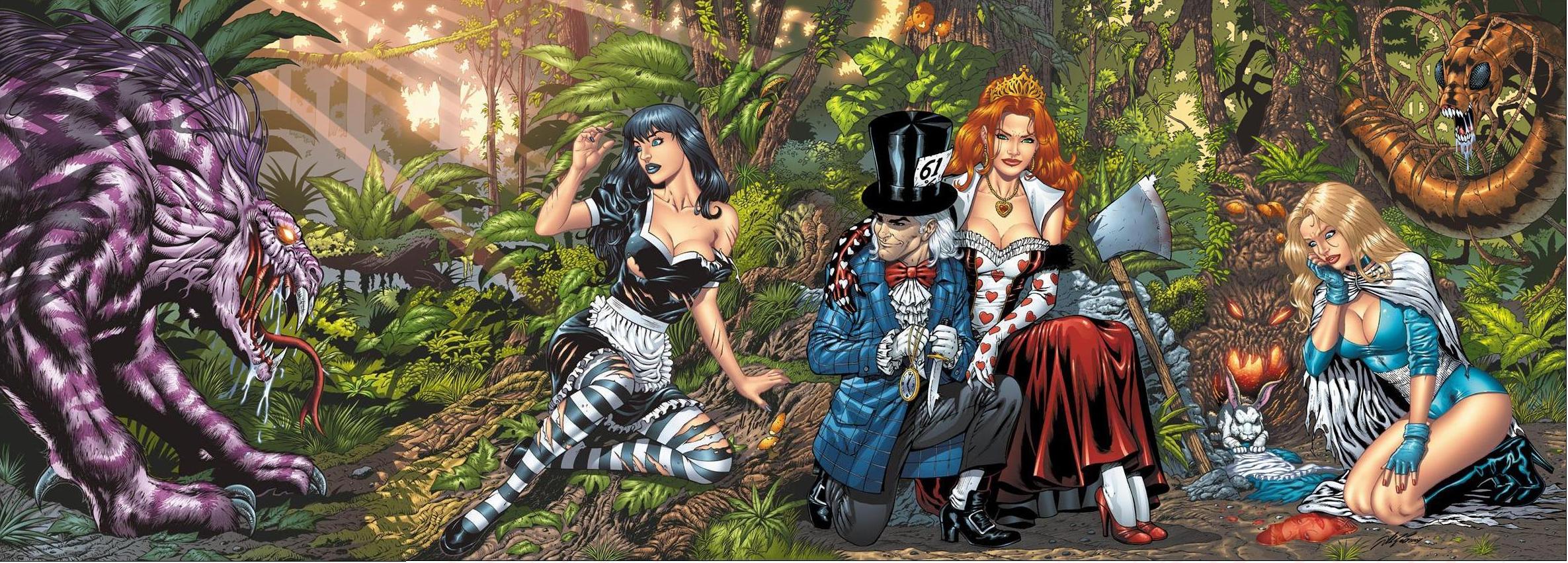 HD Quality Wallpaper | Collection: Comics, 2371x851 Grimm Fairy Tales: Escape From Wonderland