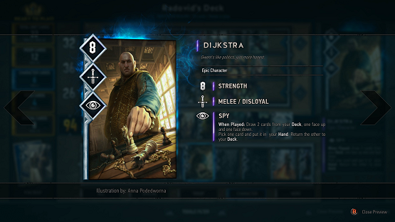HD Quality Wallpaper | Collection: Video Game, 555x312 Gwent: The Witcher Card Game