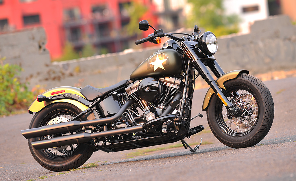 HD Quality Wallpaper | Collection: Vehicles, 1024x627 Harley-Davidson Softail Slim