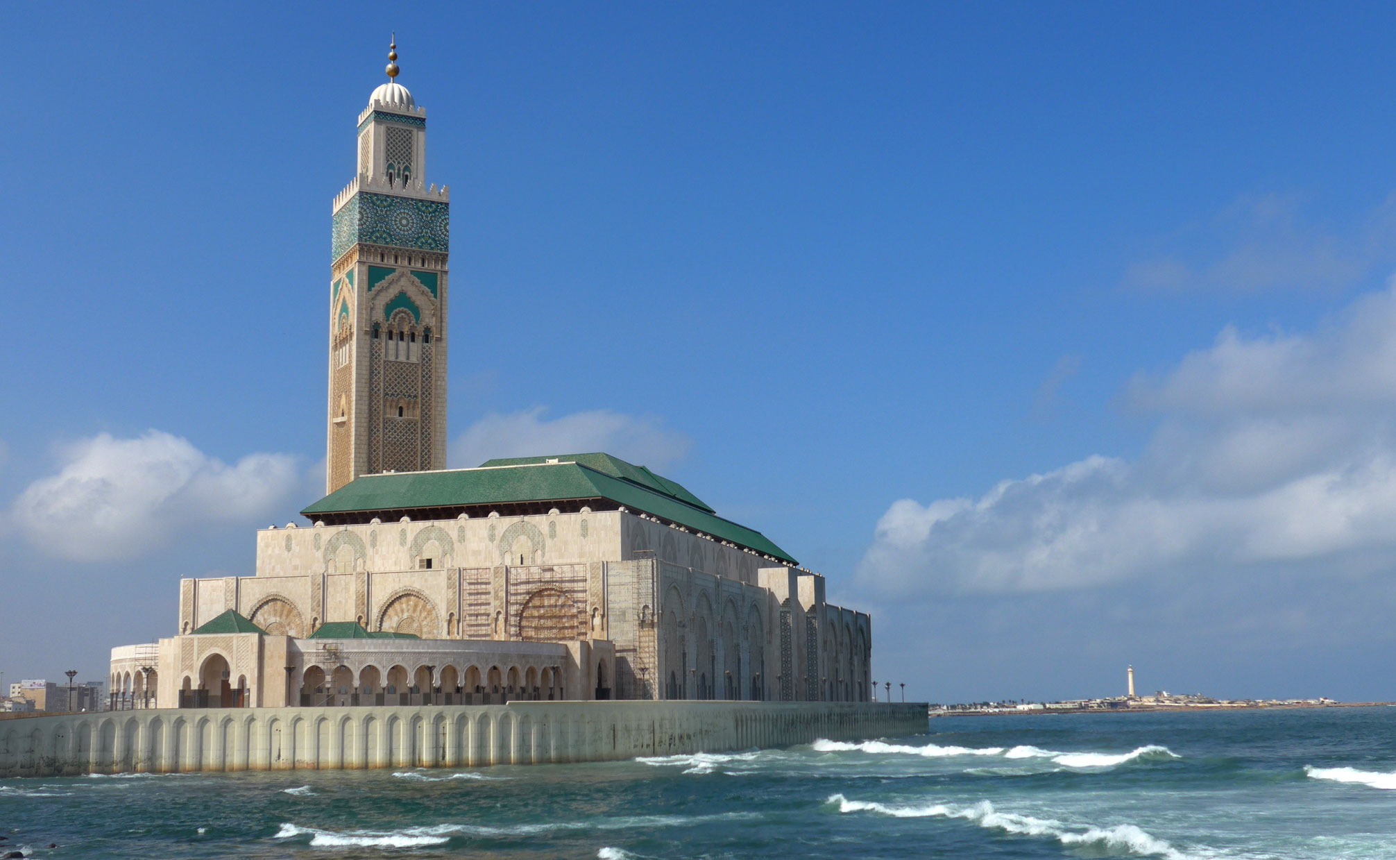Hassan II Mosque Backgrounds, Compatible - PC, Mobile, Gadgets| 2012x1239 px