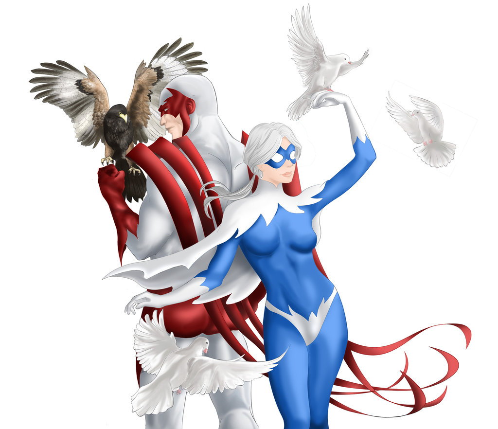 Nice wallpapers Hawk And Dove 1024x882px