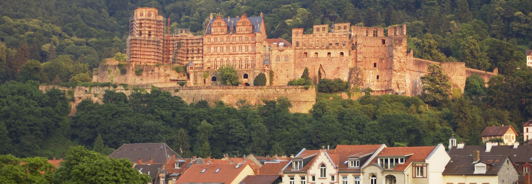 HD Quality Wallpaper | Collection: Man Made, 1850x640 Heidelberg Castle