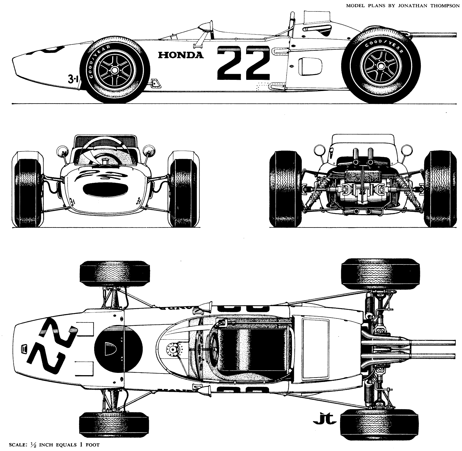 HD Quality Wallpaper | Collection: Vehicles, 1614x1576 Honda Ra272 '1965