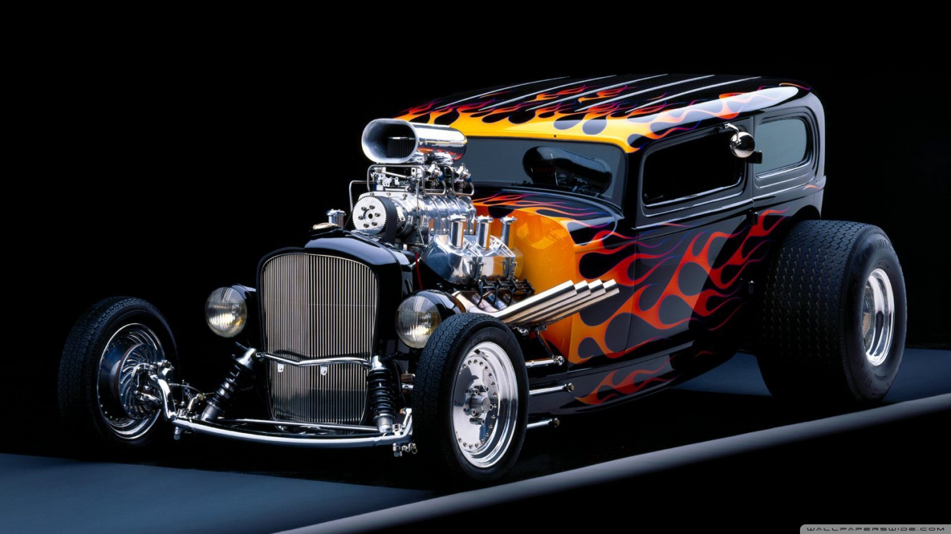 HD Quality Wallpaper | Collection: Vehicles, 1366x768 Hot Rod