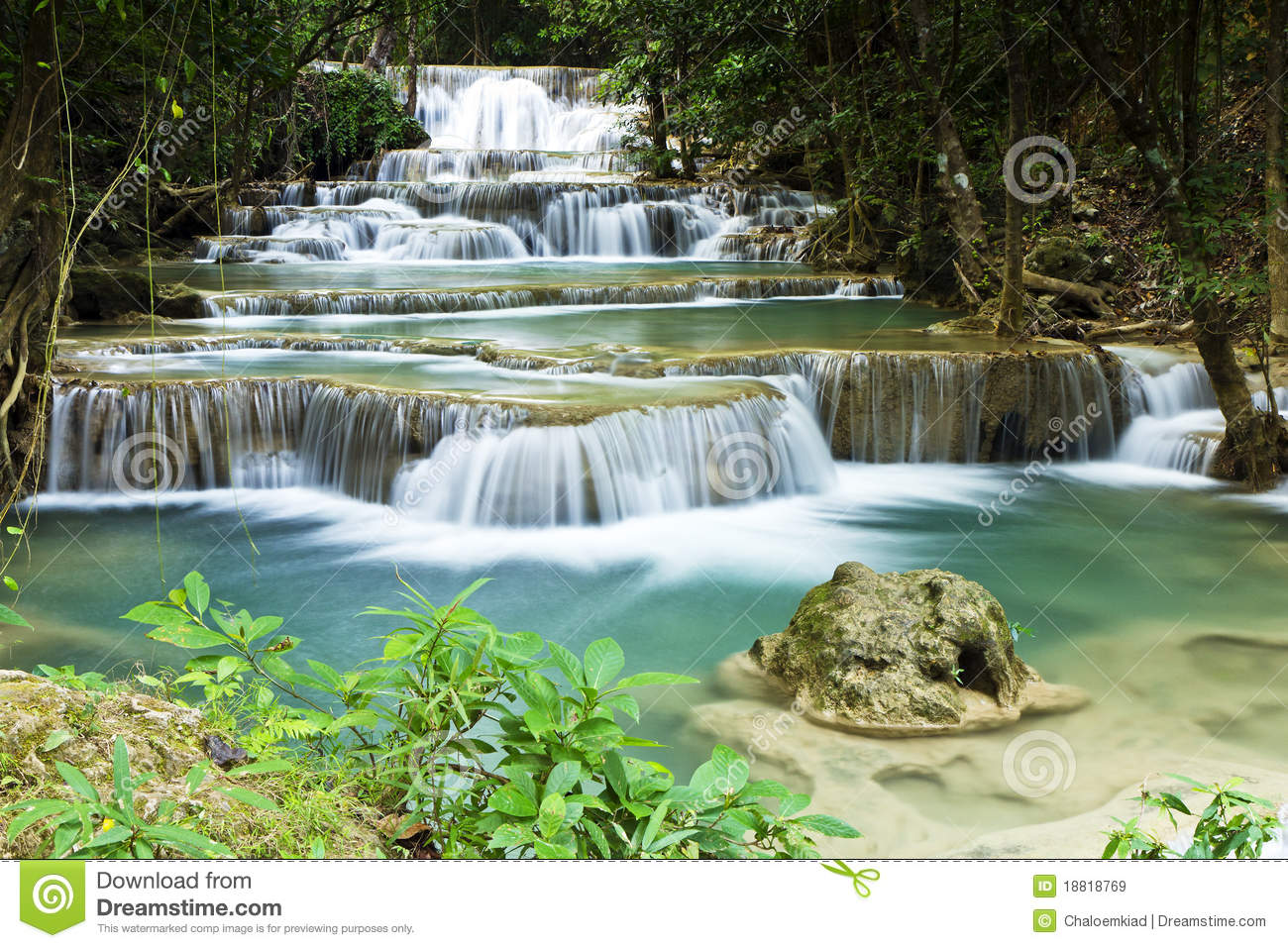 Nice Images Collection: Huai Mae Kamin Waterfall Desktop Wallpapers