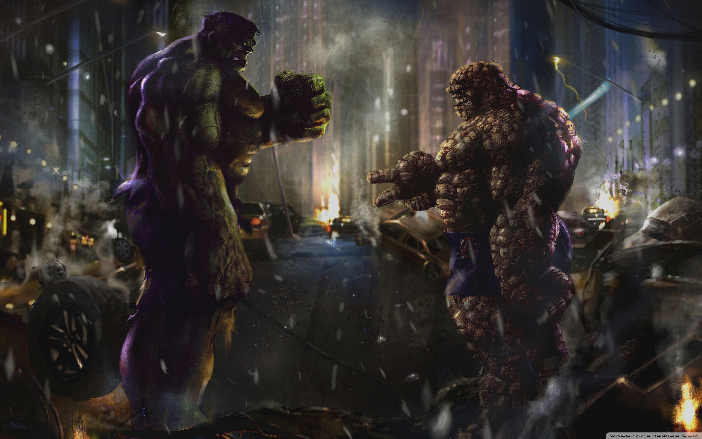 Nice Images Collection: Hulk Vs. Thing Desktop Wallpapers