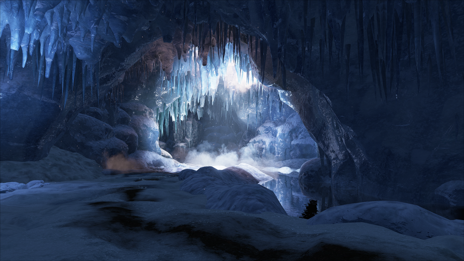 HD Quality Wallpaper | Collection: Earth, 1600x900 Ice Cave
