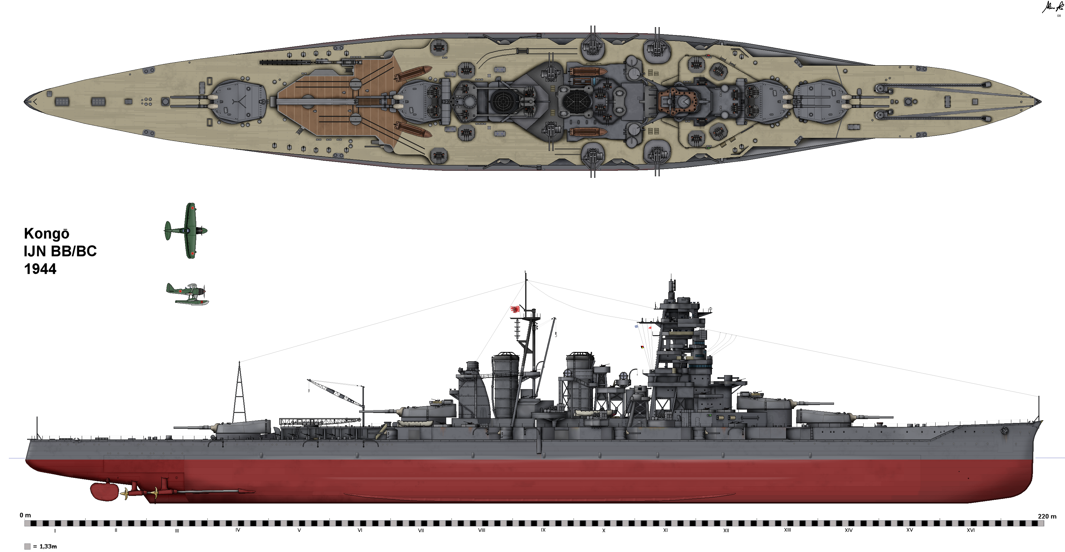 Images of Japanese Battleship Haruna | 3490x1810