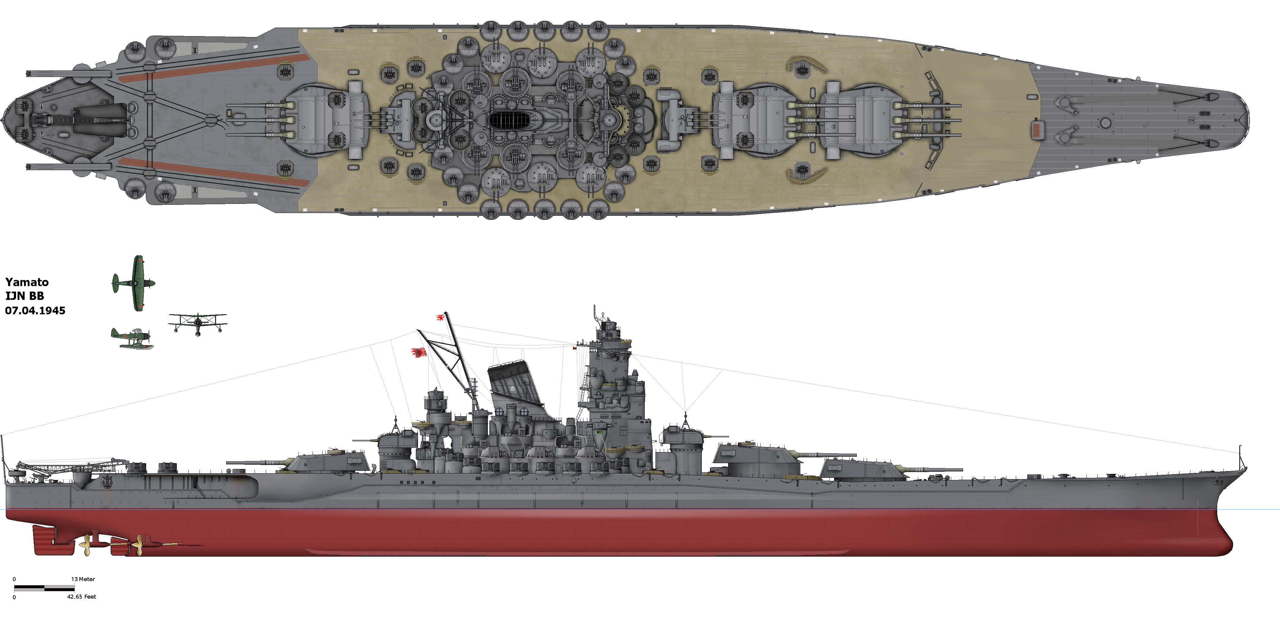 Nice wallpapers Battleship Yamato 4177x2026px
