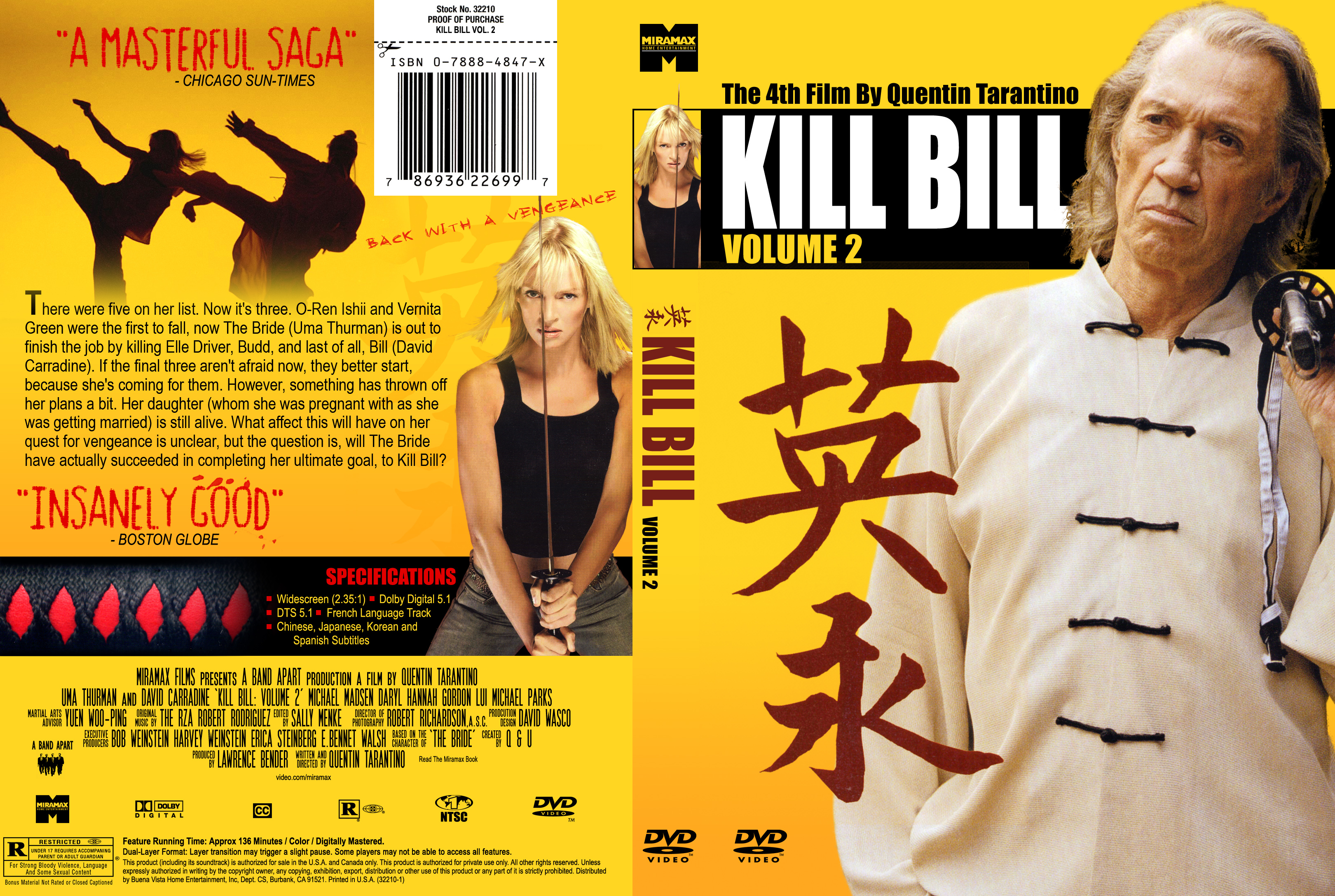HD Quality Wallpaper | Collection: Movie, 3240x2175 Kill Bill: Vol. 2
