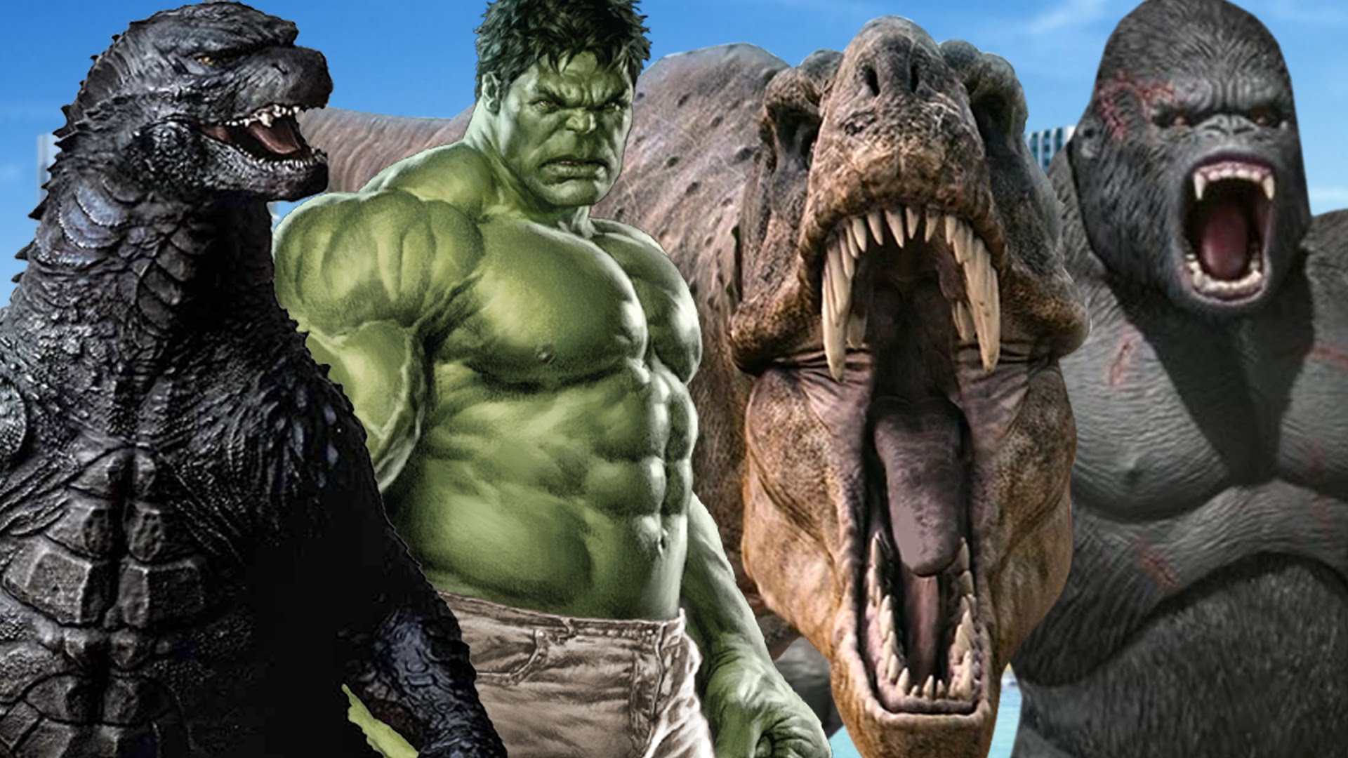 Finger Family Rhymes Godzilla Vs Hulk Cartoons King Kong Vs Dinosaurs Child...