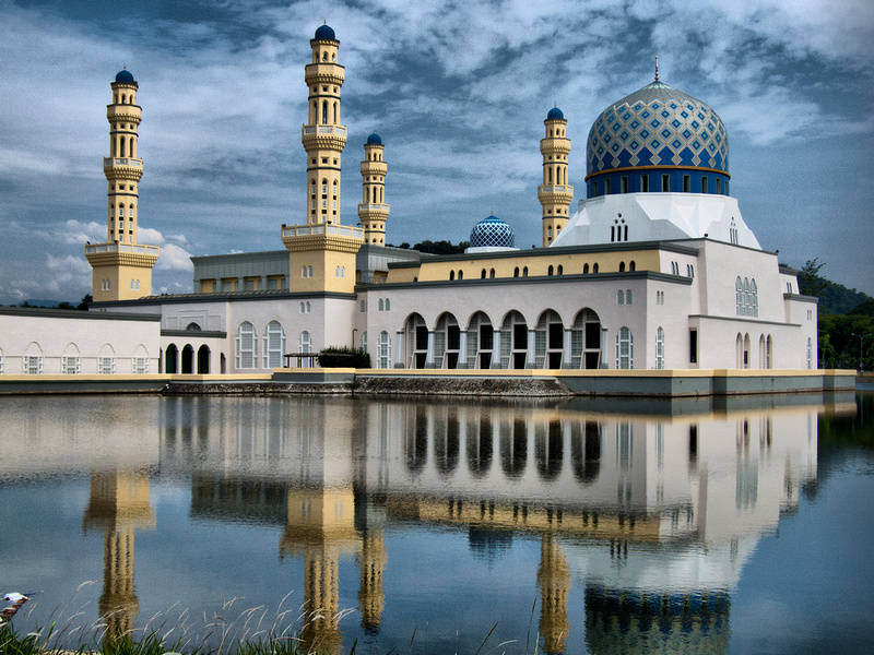 Kota Kinabalu City Mosque Backgrounds, Compatible - PC, Mobile, Gadgets| 800x600 px