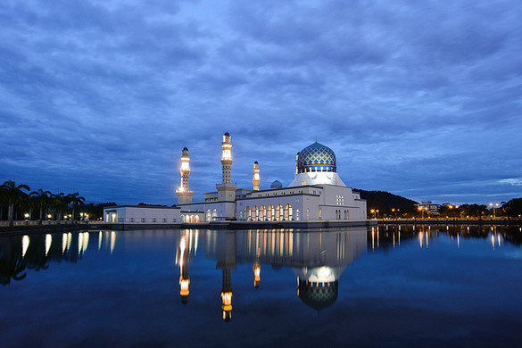 Nice Images Collection: Kota Kinabalu City Mosque Desktop Wallpapers