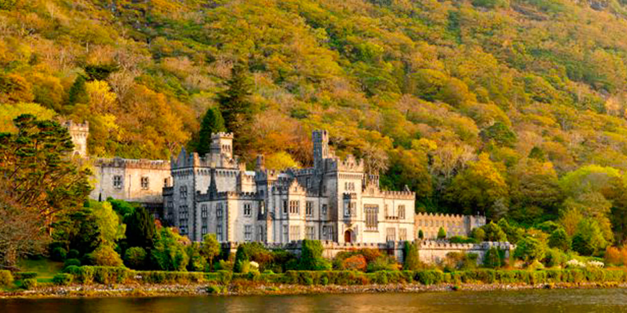 Nice wallpapers Kylemore Abbey 2048x1024px