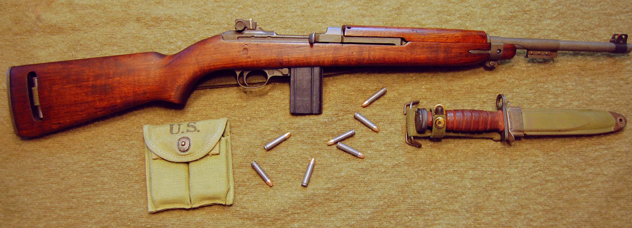 HD Quality Wallpaper | Collection: Weapons, 2197x793 M1 Carbine