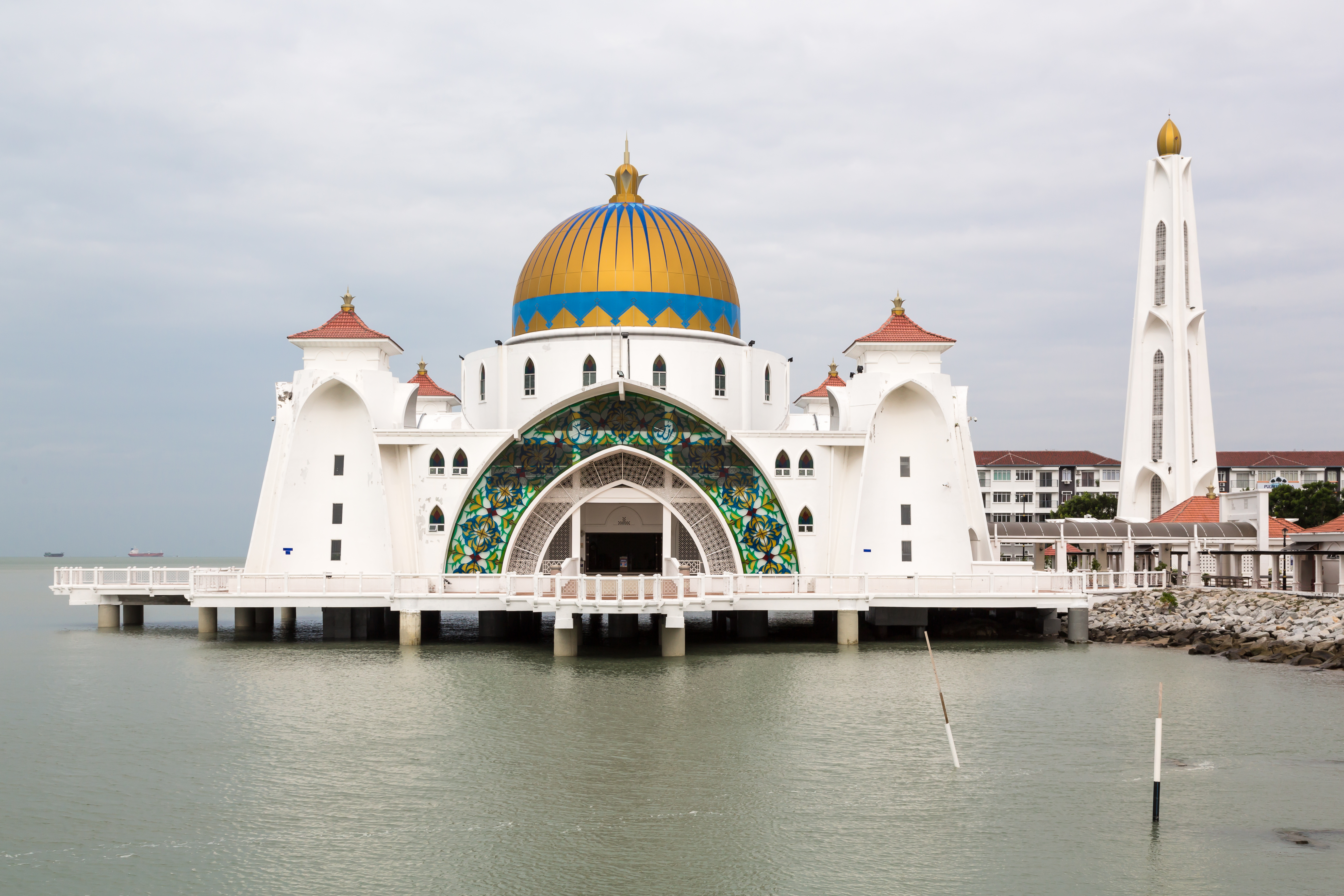 Malacca Straits Mosque Backgrounds on Wallpapers Vista