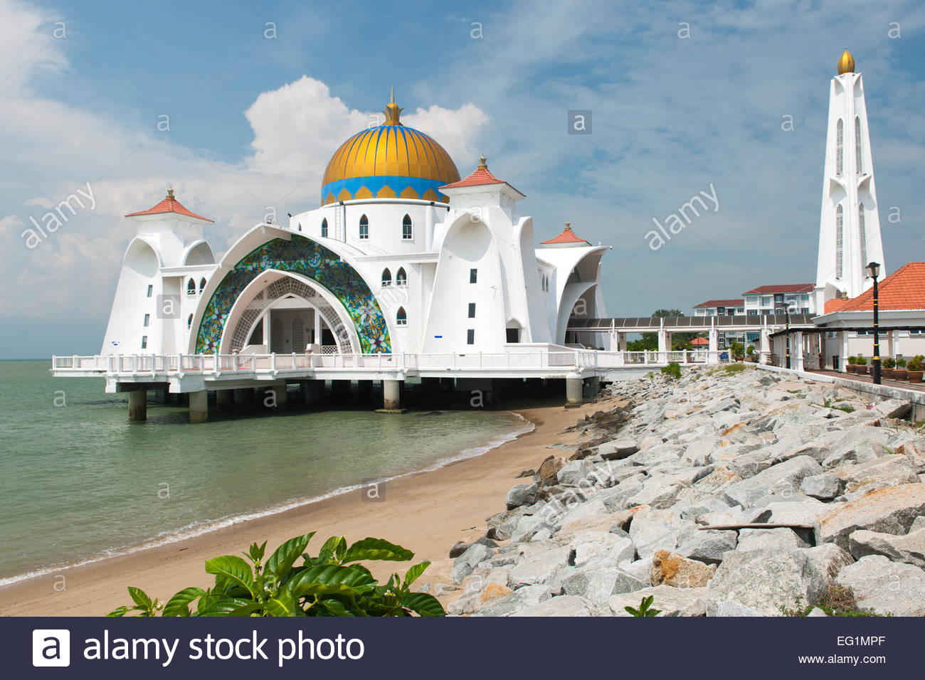 Nice Images Collection: Malacca Straits Mosque Desktop Wallpapers