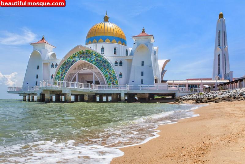 Malacca Straits Mosque Backgrounds, Compatible - PC, Mobile, Gadgets| 800x535 px
