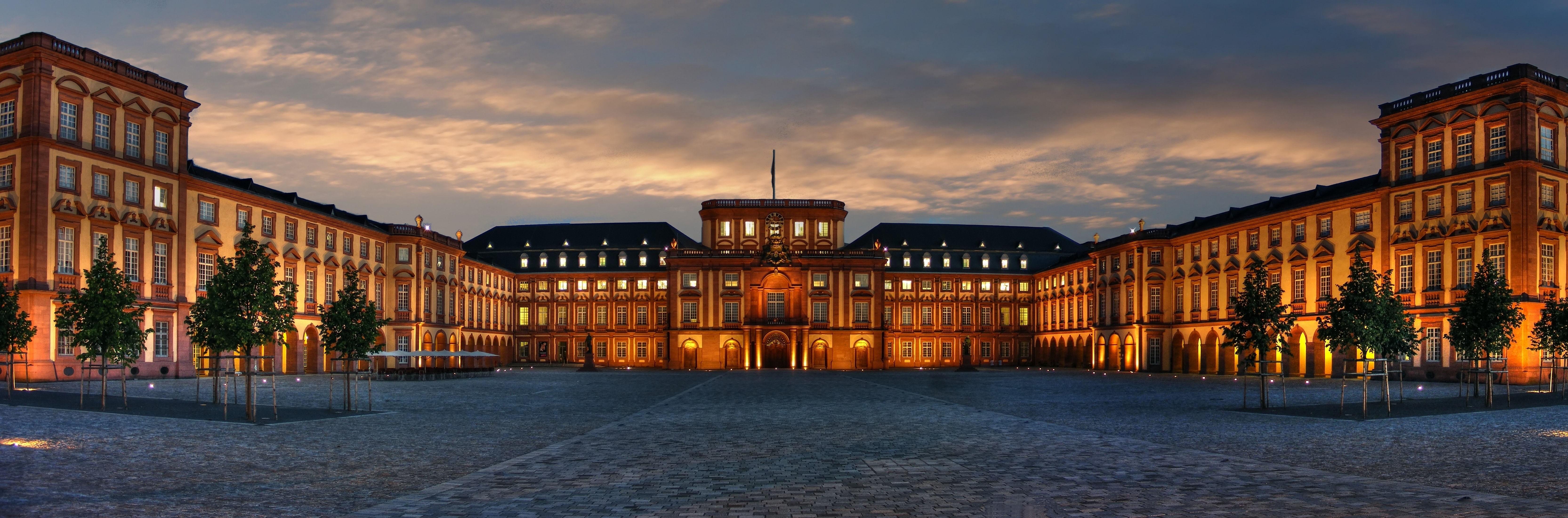 HD Quality Wallpaper | Collection: Man Made, 6661x2199 Mannheim Palace