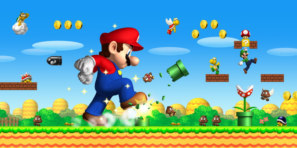 HD Quality Wallpaper | Collection: Video Game, 1024x512 Super Mario Bros.