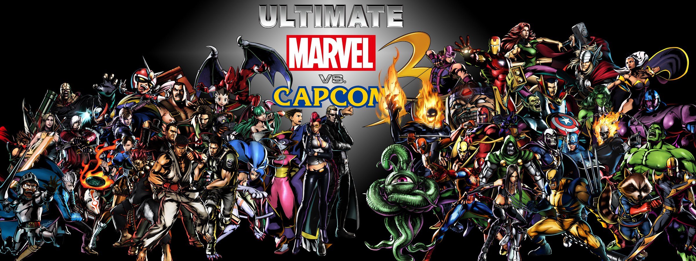 High Resolution Wallpaper | Ultimate Marvel Vs. Capcom 3 2400x900 px