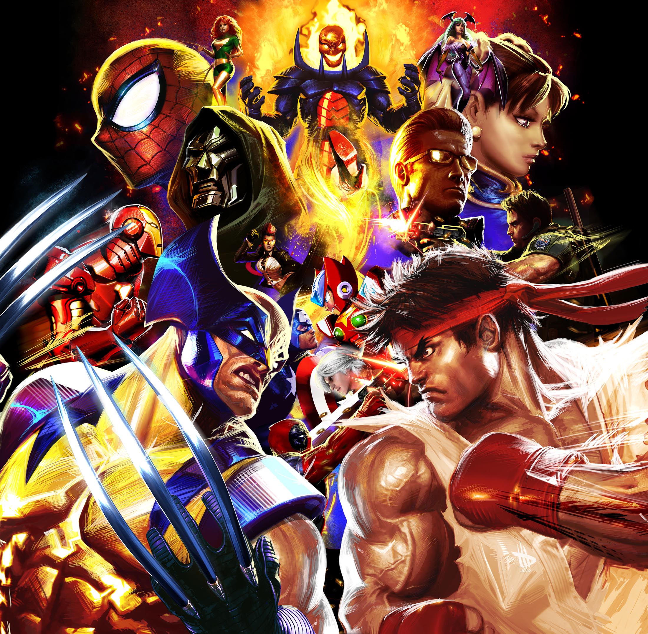 High Resolution Wallpaper | Marvel Vs. Capcom 2200x2151 px