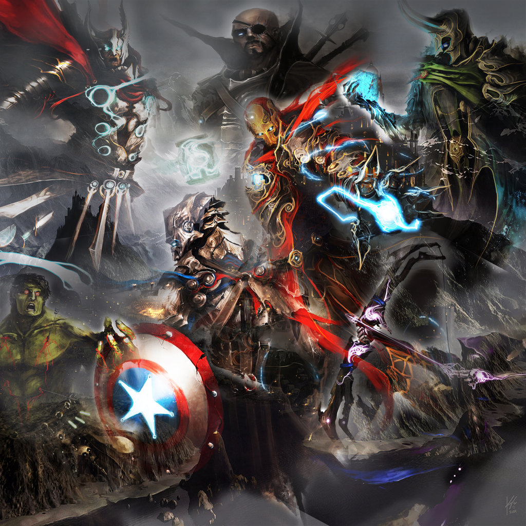 Medieval Avengers Backgrounds, Compatible - PC, Mobile, Gadgets| 1024x1024 px