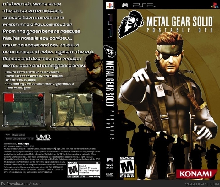 HQ Metal Gear Solid: Portable Ops Wallpapers | File 175.03Kb