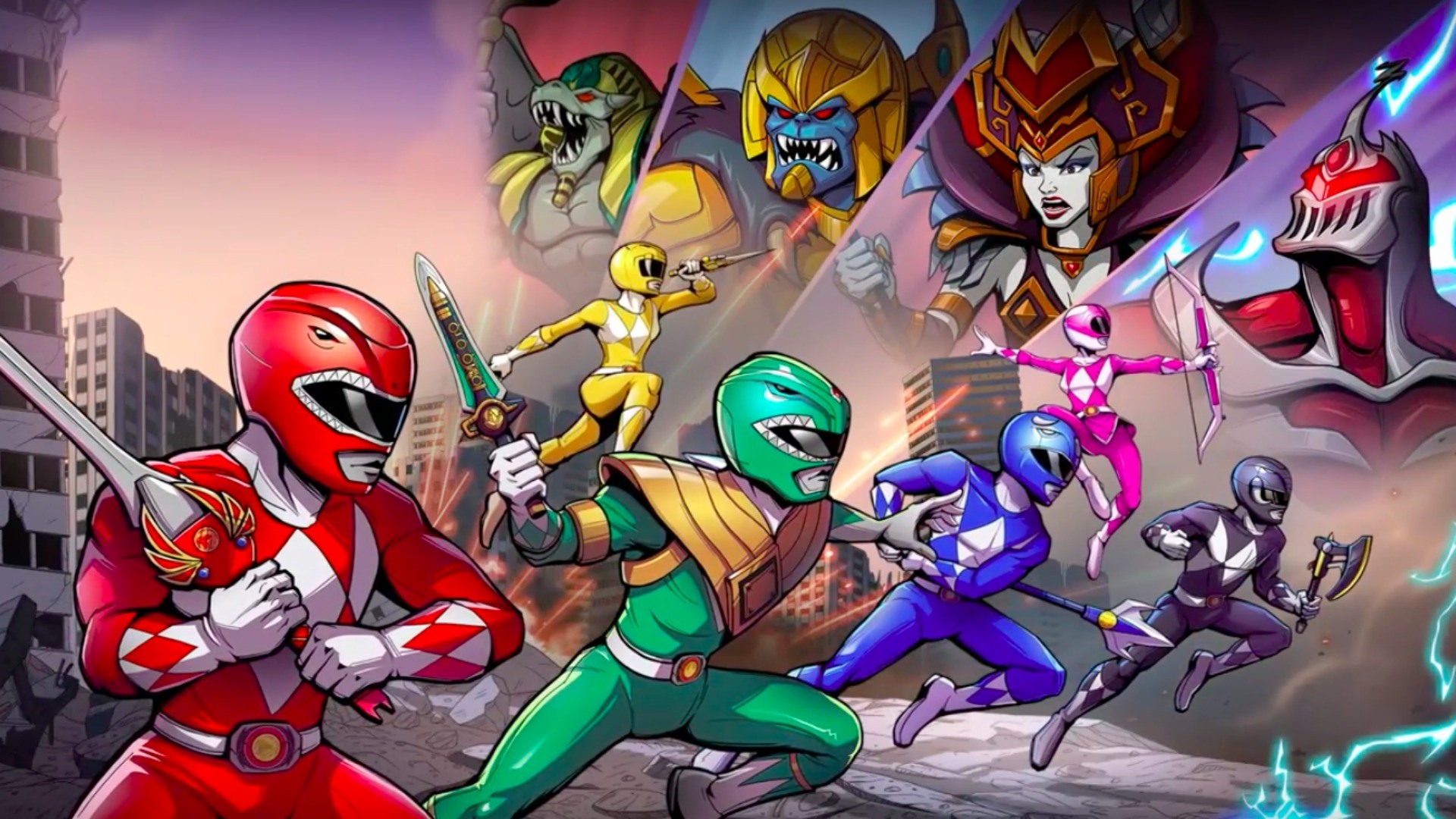 HD Quality Wallpaper | Collection: Video Game, 1920x1080 Mighty Morphin Power Rangers: Mega Battle