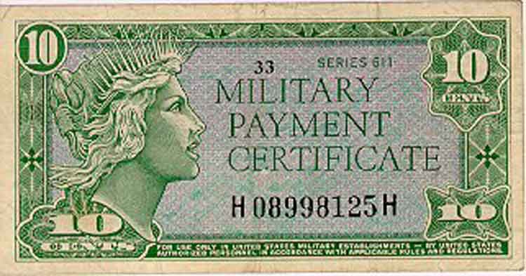 Military Payment Certificate Pics, Man Made Collection