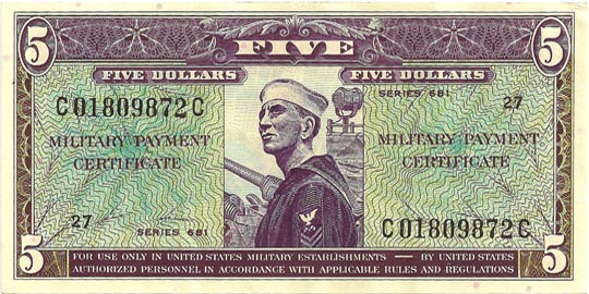 Images of Military Payment Certificate | 540x270
