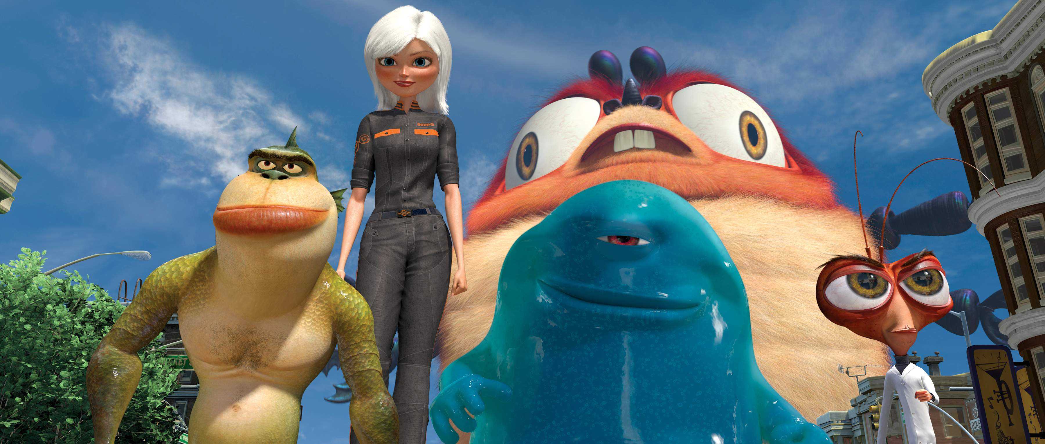 HD Quality Wallpaper | Collection: Movie, 3600x1530 Monsters Vs Aliens
