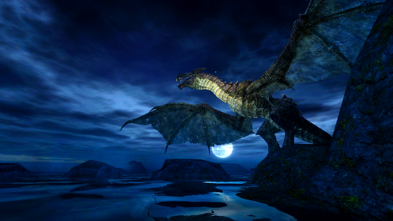 Amazing Moon Dragon Pictures & Backgrounds