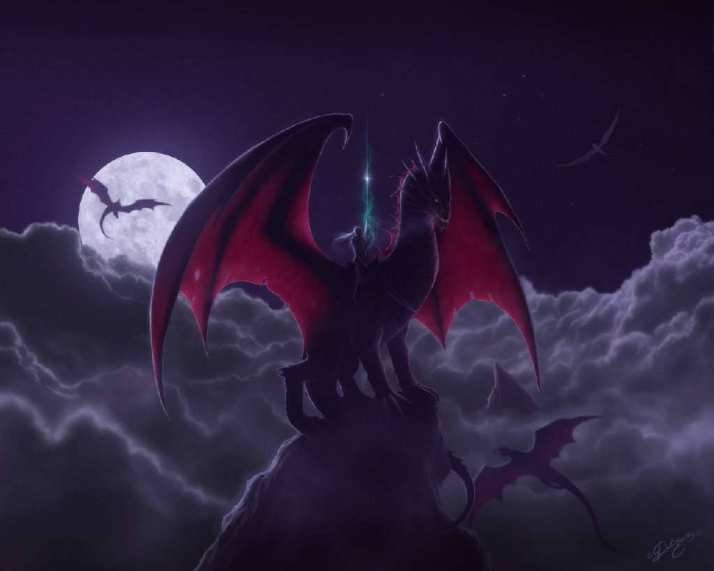 Nice Images Collection: Moon Dragon Desktop Wallpapers