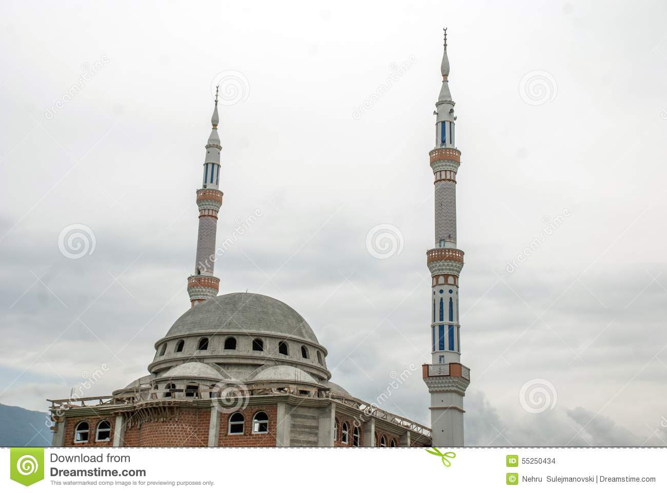Nice Images Collection: Mosque Of Two Minarets Desktop Wallpapers