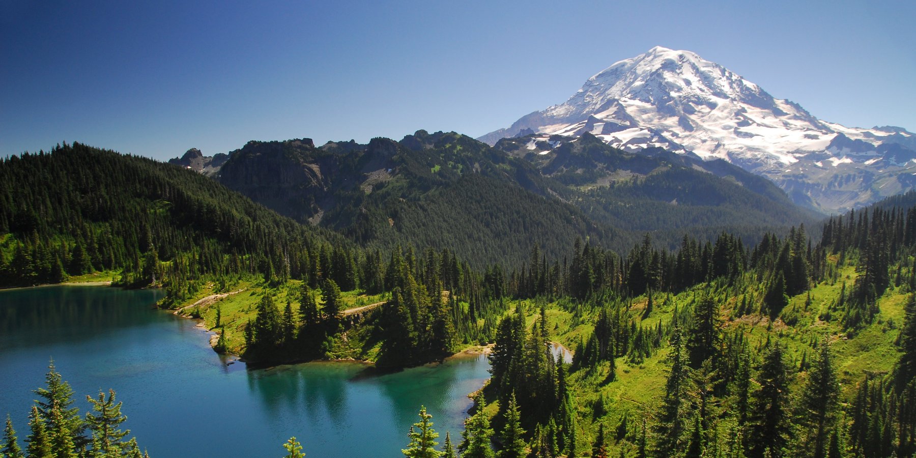 Mount Rainier Backgrounds, Compatible - PC, Mobile, Gadgets| 1800x900 px
