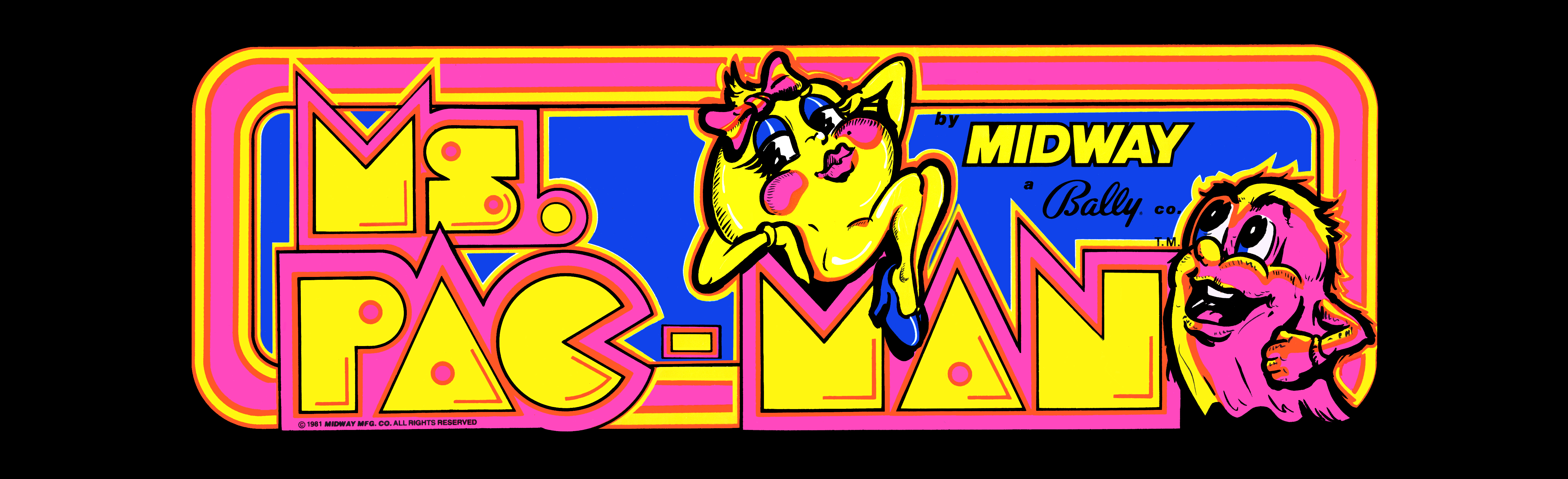 HD Quality Wallpaper | Collection: Video Game, 5400x1650 Ms. Pac-man
