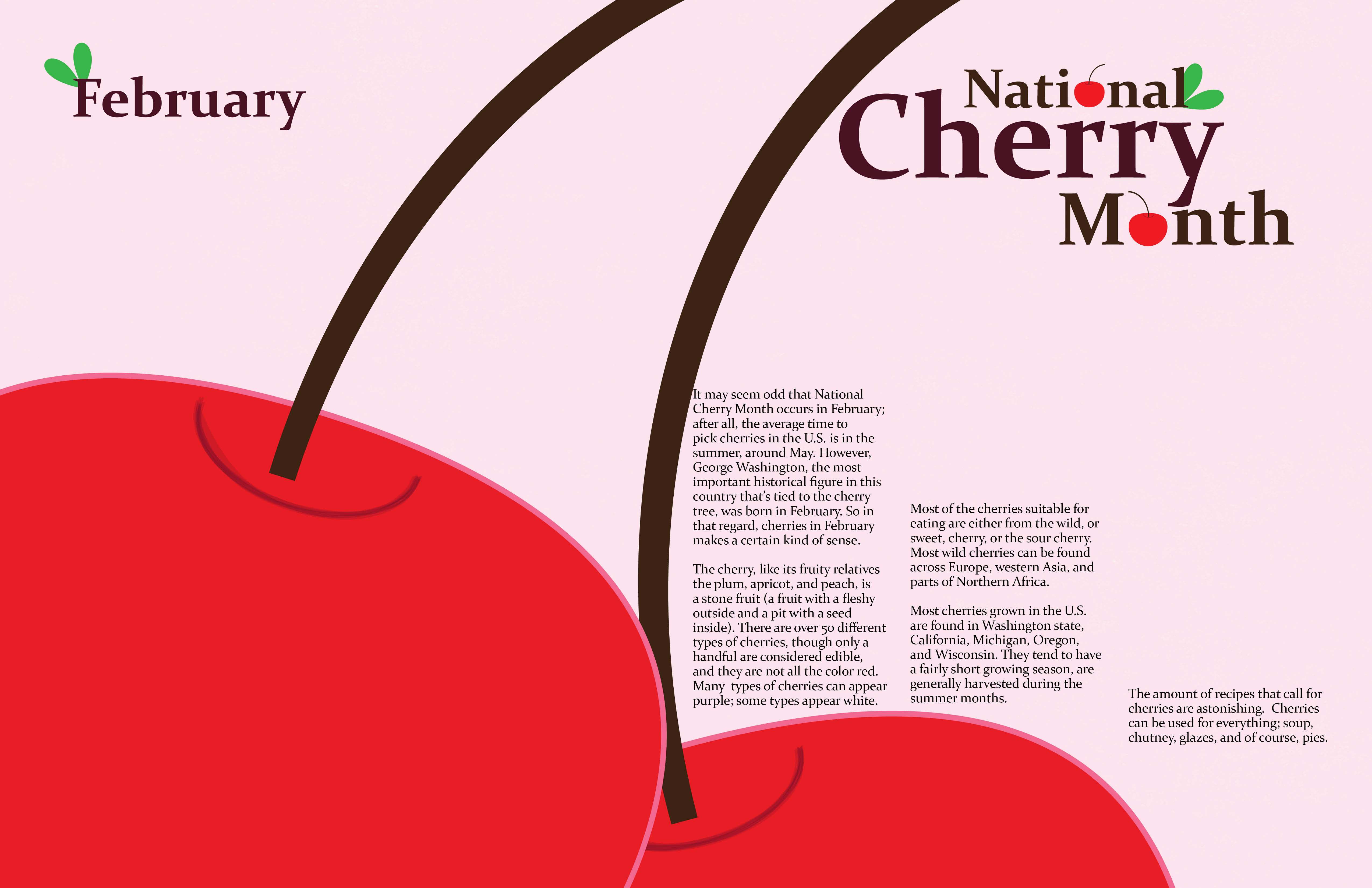 National Cherry Month Backgrounds, Compatible - PC, Mobile, Gadgets| 5100x3300 px
