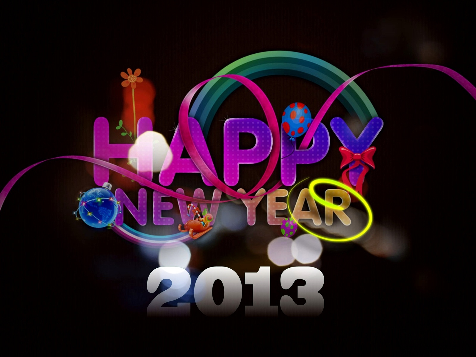 HD Quality Wallpaper | Collection: Holiday, 1600x1200 New Year 2013