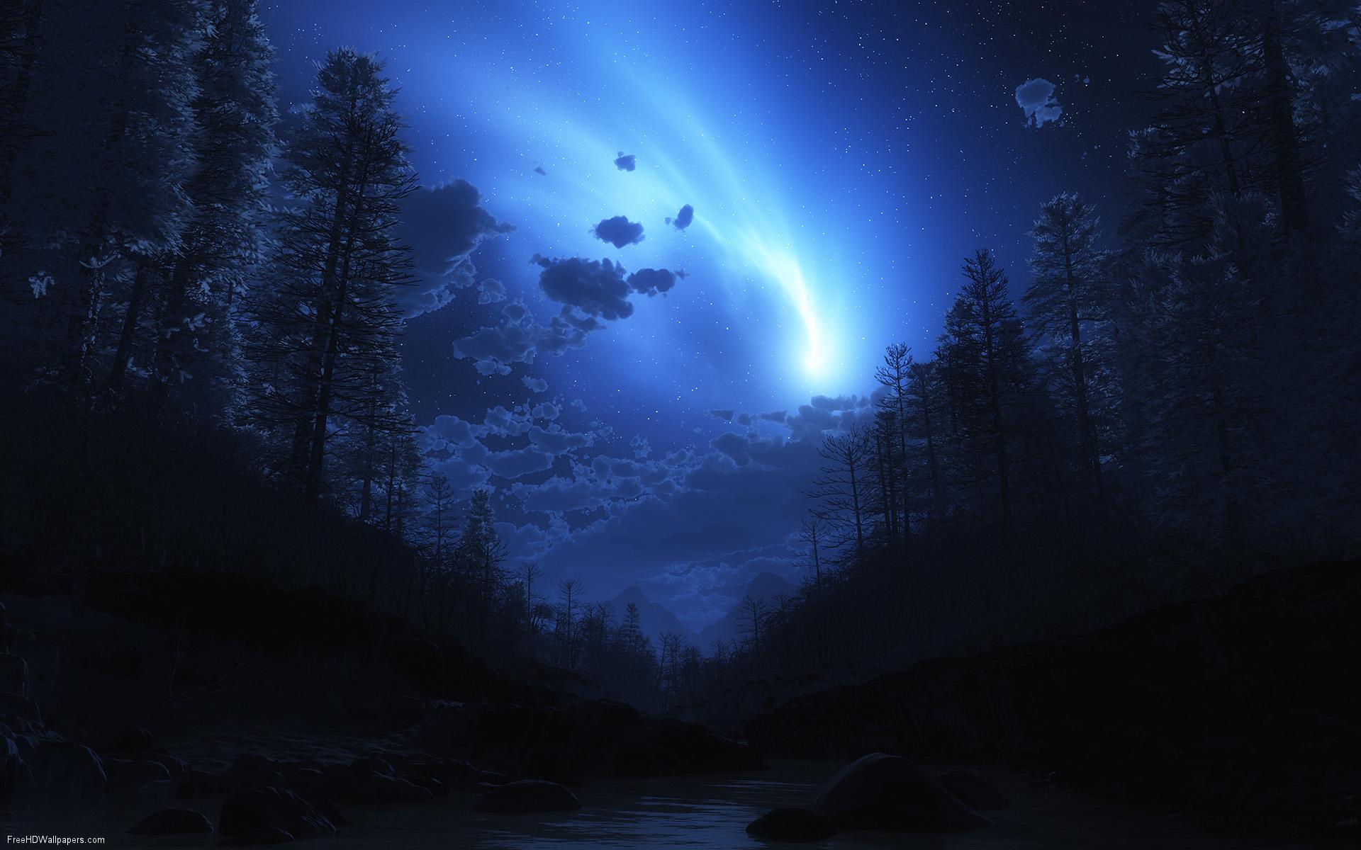 Nice Images Collection: Night Blue Desktop Wallpapers