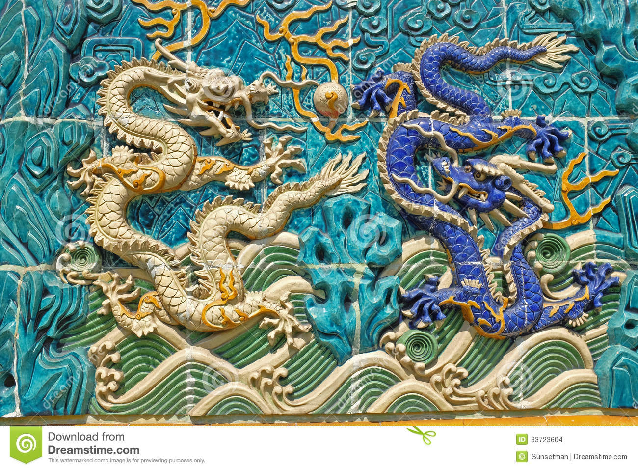 High Resolution Wallpaper | Nine-dragon Wall 1300x957 px