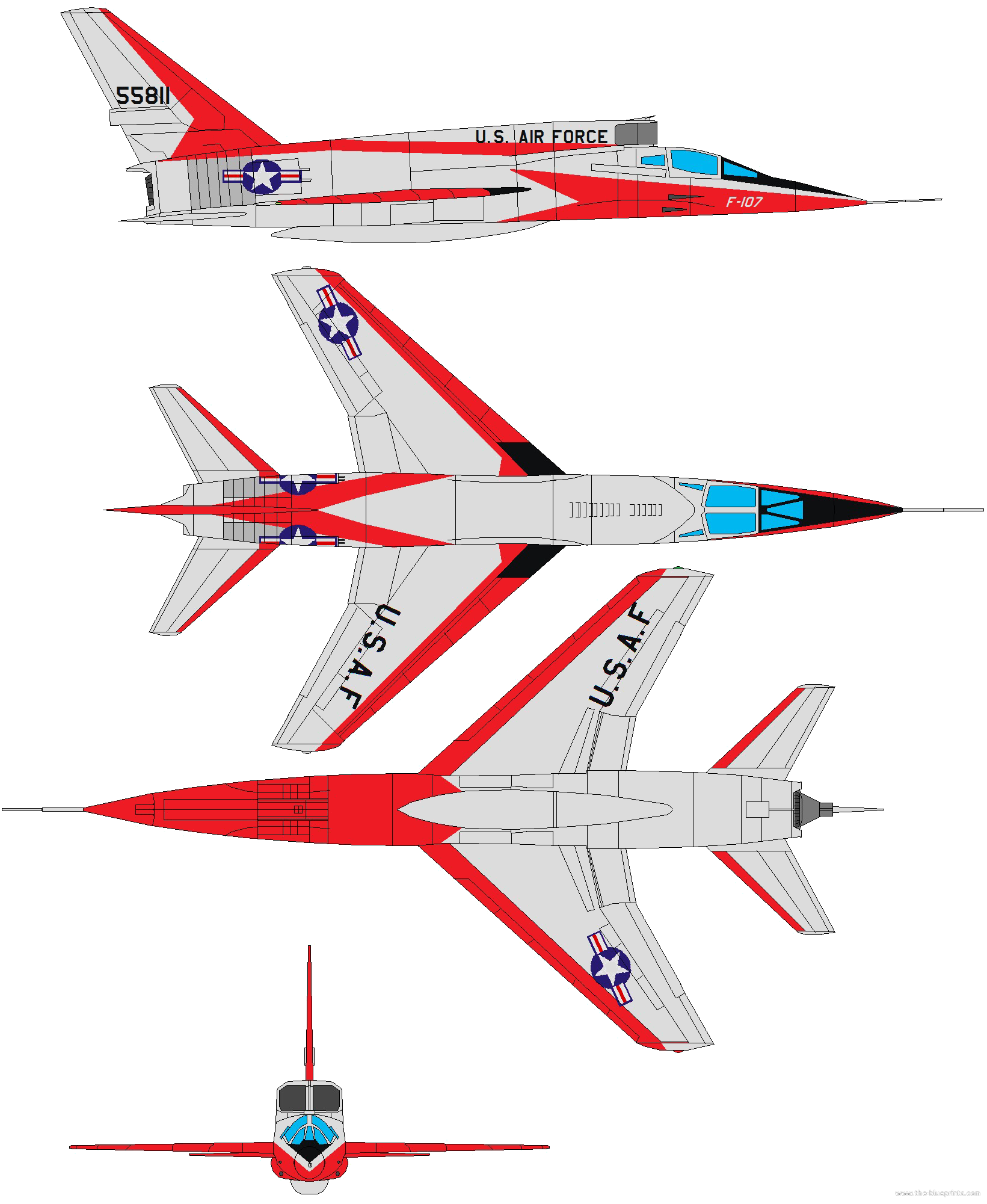 1641x2001 > North American F-107 Wallpapers