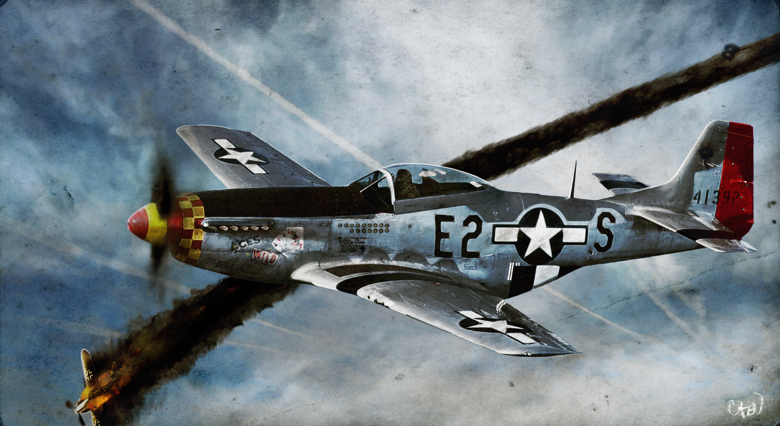 High Resolution Wallpaper | North American P-51 Mustang 2615x1428 px