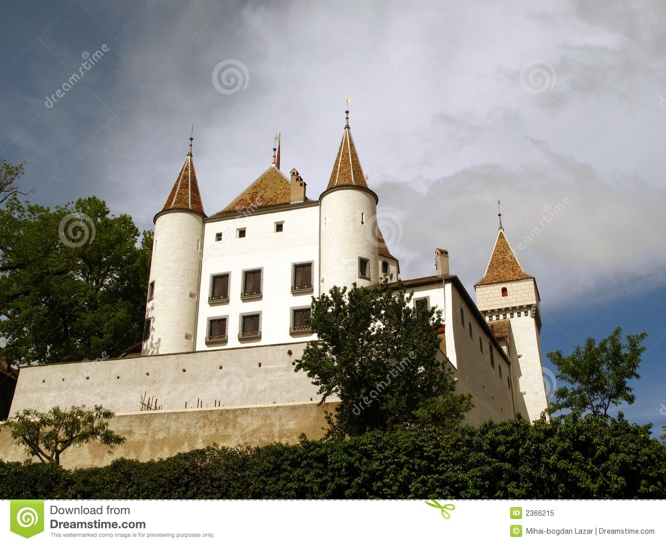 Nice Images Collection: Nyon Castle Desktop Wallpapers